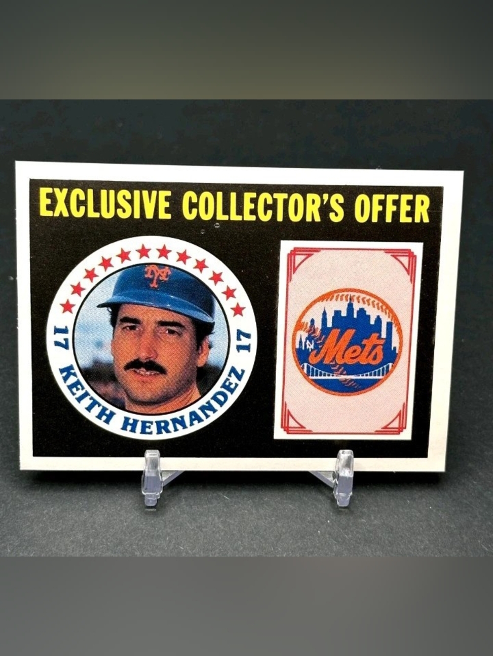 1987 Sportsflics Exclusive Collectors Offer Keith Hernandez New York Mets